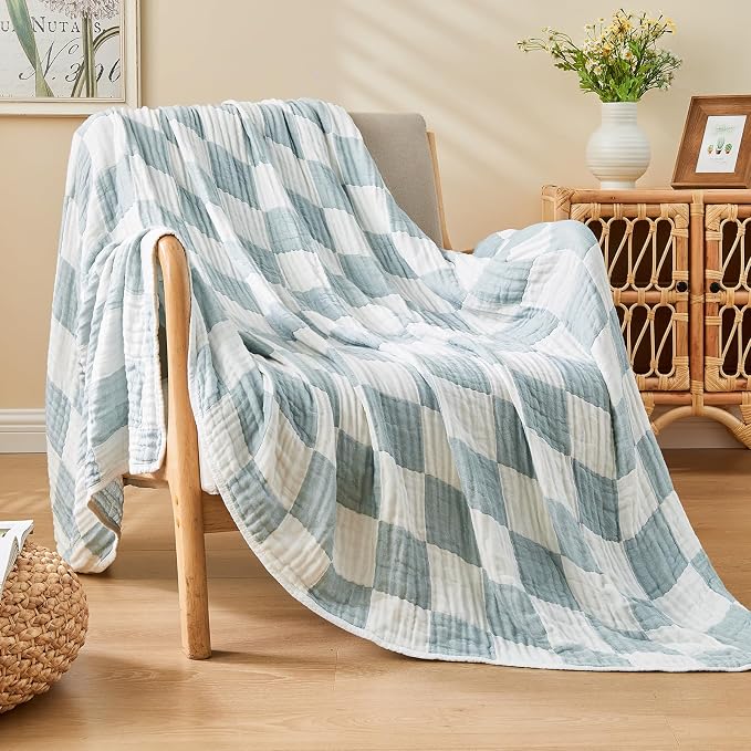 EMME Checkered Throw Blanket Cotton - Image 6