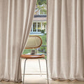 MIULEE Non-See-Through Privacy Linen Curtains 2 Panels, Light Filtering Window by MIULEE
