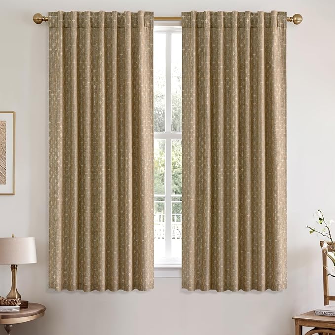 MIULEE Decorative Back Tab Linen Curtains - Image 2
