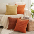 Fancy Homi Set of 4 Fall Decorative Throw Pillow Covers 12x12 Inch by Fancy+Homi