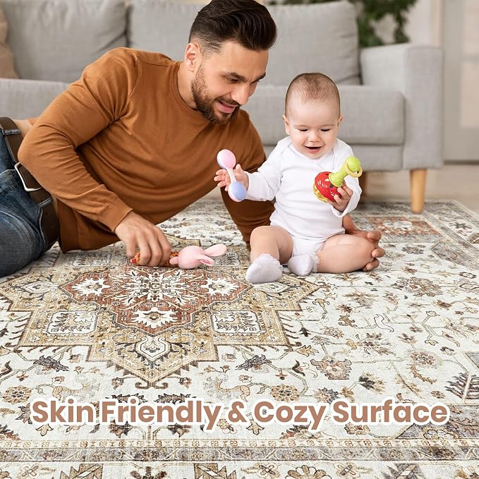 Vintage Living Room Area Rug 8x11 - Image 3
