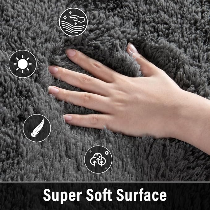 Merelax Soft Modern Indoor Shaggy Area Rug - Image 4