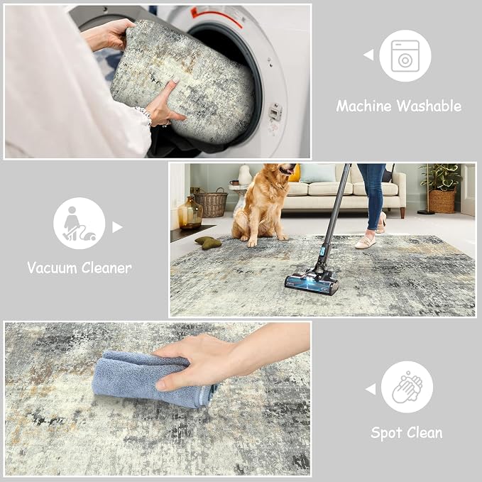Lahome Modern Abstract Area Rug - Image 2