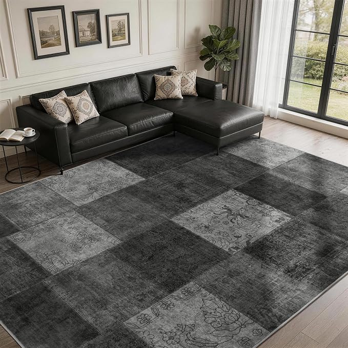 LIANLAM 5x7 Washable Area Rugs for Living Room and Bedroom, Vintage Boho by LIANLAM