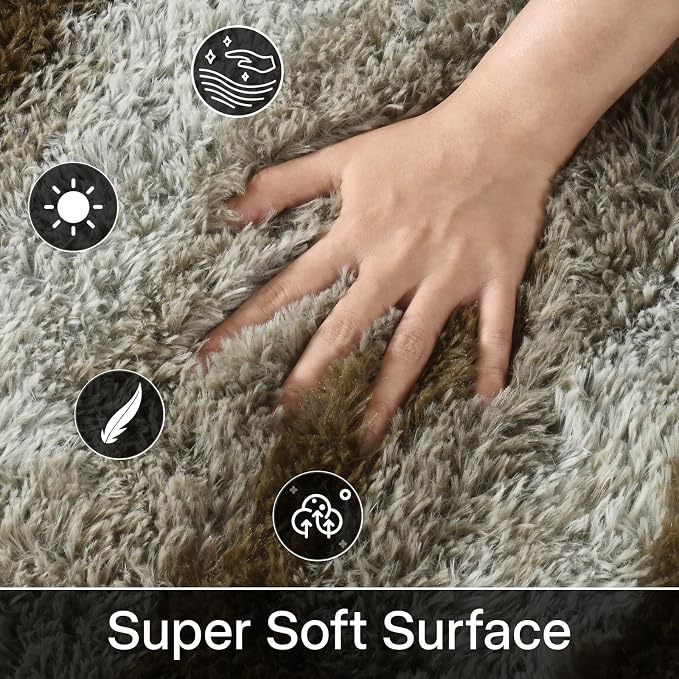 Meralax Area Rugs for Living Room Bedroom, Machine Washable 6x9 Feet Soft - Image 6