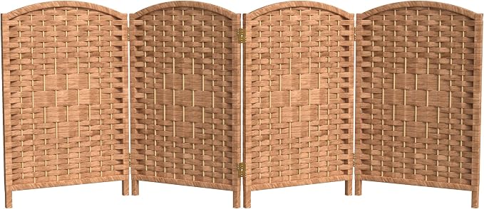 Red Lantern 2 ft. Short Diamond Weave Fiber Folding Screen by RedLantern