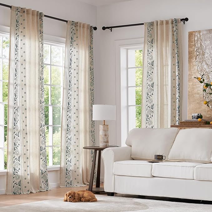 jinchan Winslow Linen Curtains 96 inches Long - Image 2