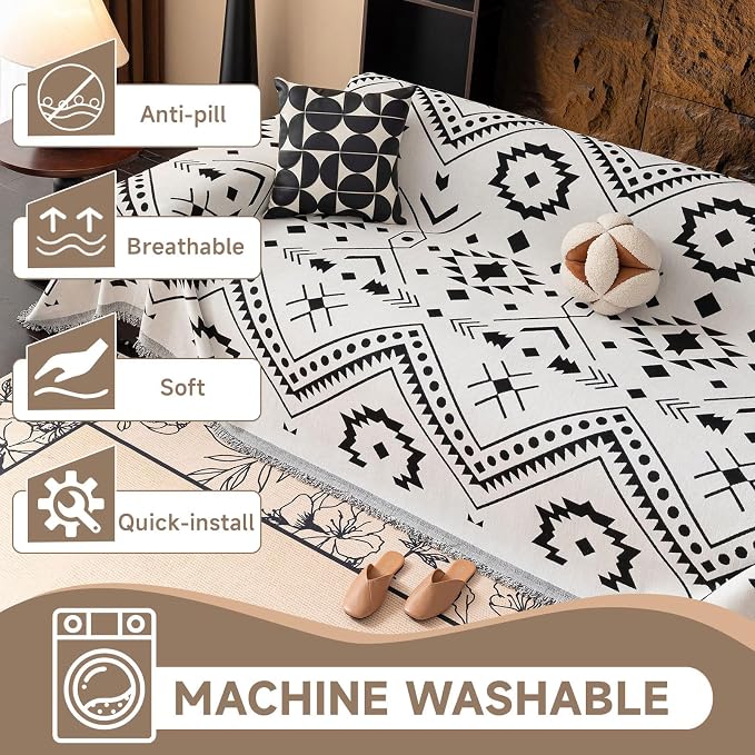 VClife Bohemian Sofa Cover Extra Large Couch Cover - Image 4