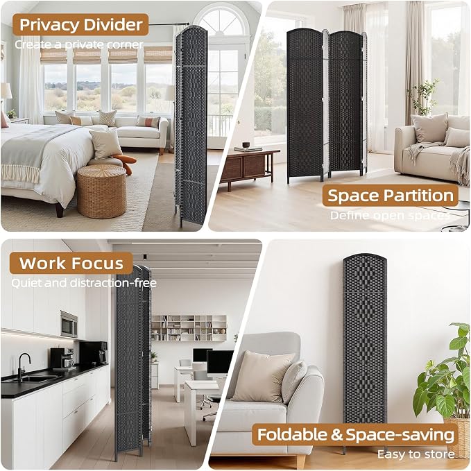 HALLYBEE Room Divider for Space Separation, Room Dividers and Folding Privacy - Image 7