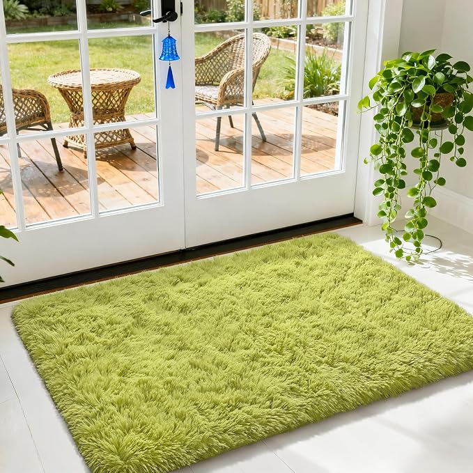 Merelax Fluffy Shaggy Small Area Rug, Mini Fuzzy Plush Throw Rug, Soft Non-Slip by Merelax