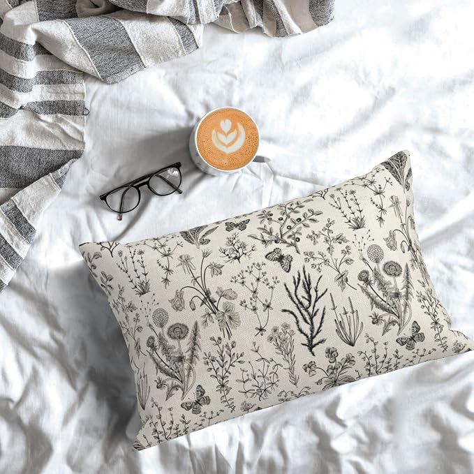 AEIOAE Spring Pillow Covers 12x20 Inch Set of 2, Seasonal Floral Outdoor - Image 3