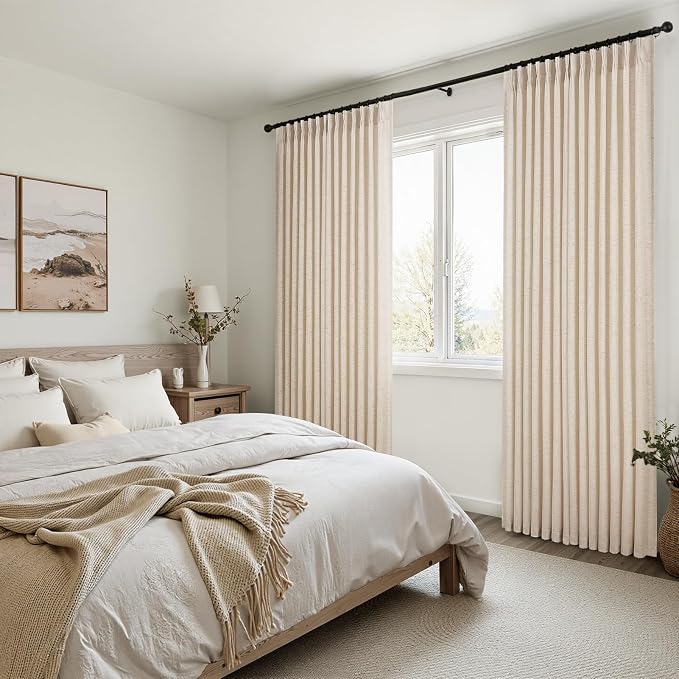 95 Inches Long Pinch Pleated Semi Sheer Curtains - Image 5