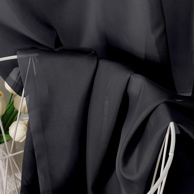 OVZME Black Sheer Curtains 78 Inches Long 2 Panels - Image 6