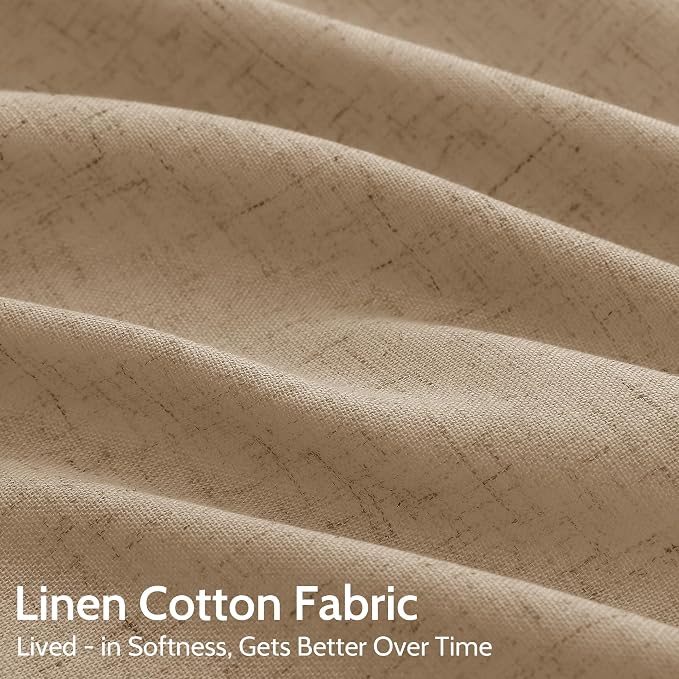 Nanspring Sand Beige Curtains 90 Inches Long - Image 4
