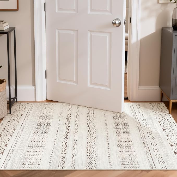 cotiled 3x5 Area Rug Living Room: Washable Boho Rugs - Image 4