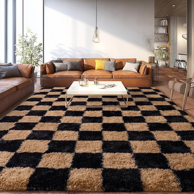 Extra Large Plush Rug High Pile Fluffy Rug by Isdook