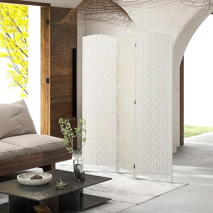 HOMCOM Room Divider 3 Panel, 6FT Tall Folding Privacy Screen, Freestanding - Image 6