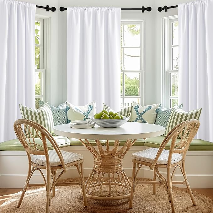NICETOWN Bedroom 100% Blackout Curtains, 2 Panels, 42 by 63, Snow White - Image 4