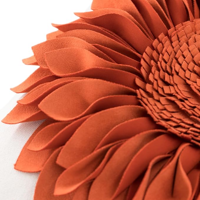 OiseauVoler Fall 3D Sunflower Throw Pillow Cover Decorative Handmade Pillowcase - Image 5