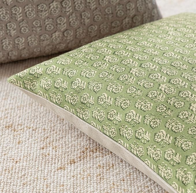 Foindtower Set of 2 Decorative Vintage Floral Print Throw Pillow Covers Neutral - Image 3