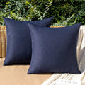 MIULEE Pack of 2 Decorative Outdoor Solid Waterproof Throw Pillow Covers Euro by MIULEE
