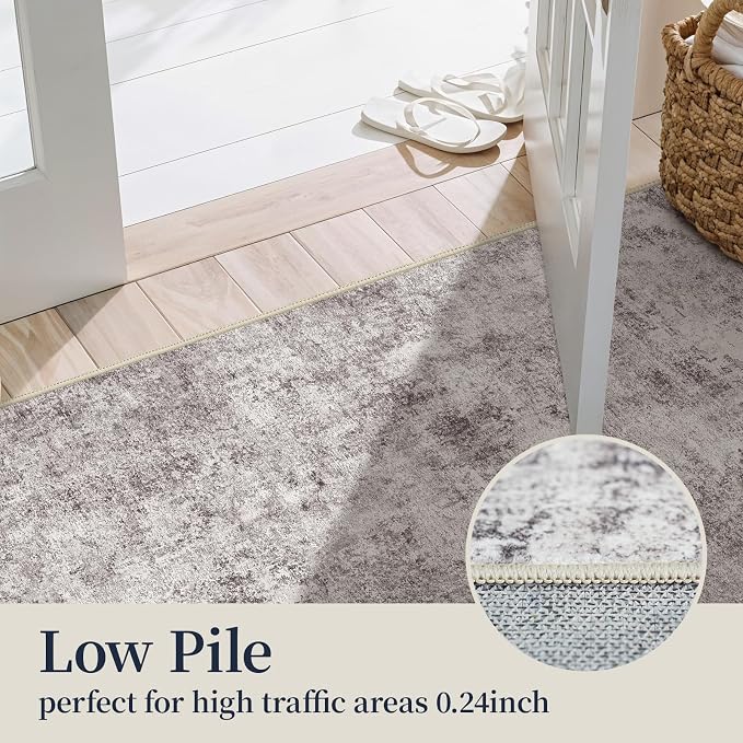 7 Square Area Rug: Washable Low Pile Carpet - Image 7