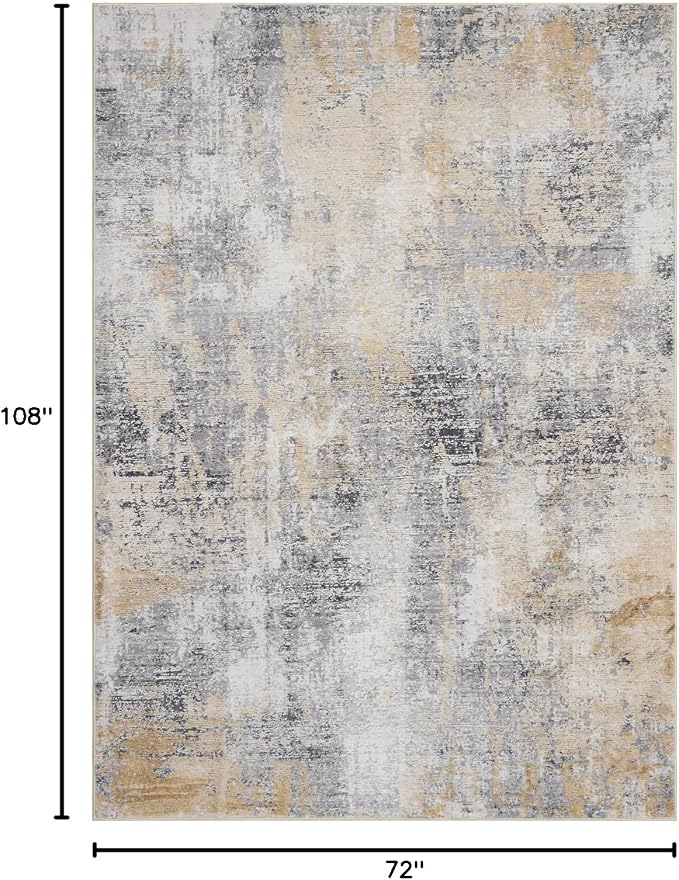Area Rug 6×9, Large Vintage Boho Rug, Ultra-Soft Low Pile, Non Slip, Stain - Image 2