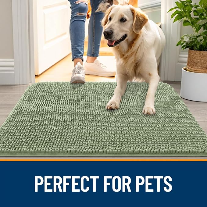 OLANLY Dog Door Mat for Muddy Paws 44x24, Absorbs Moisture and Dirt, Absorbent - Image 6