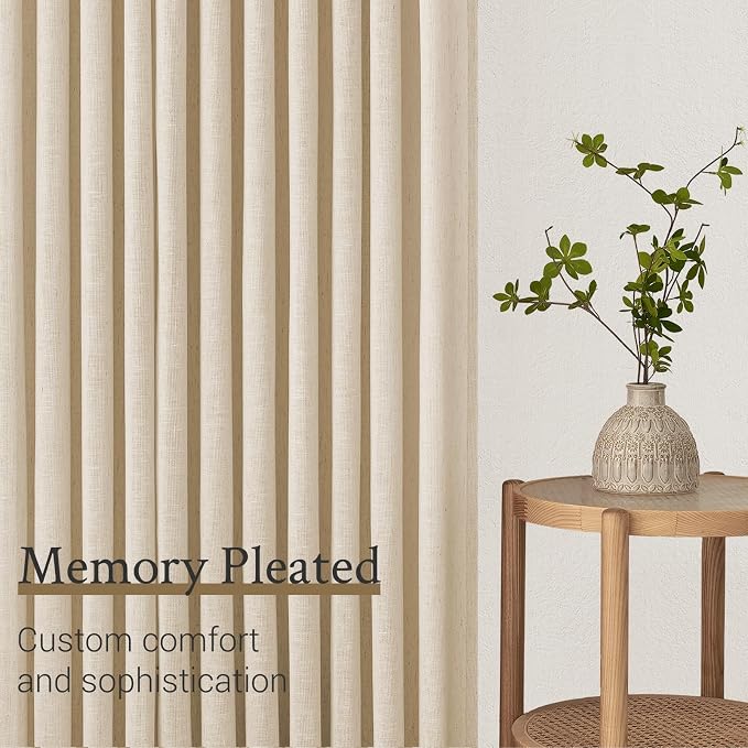 92 Inches Long Pinch Pleated Semi Sheer Curtains - Image 3