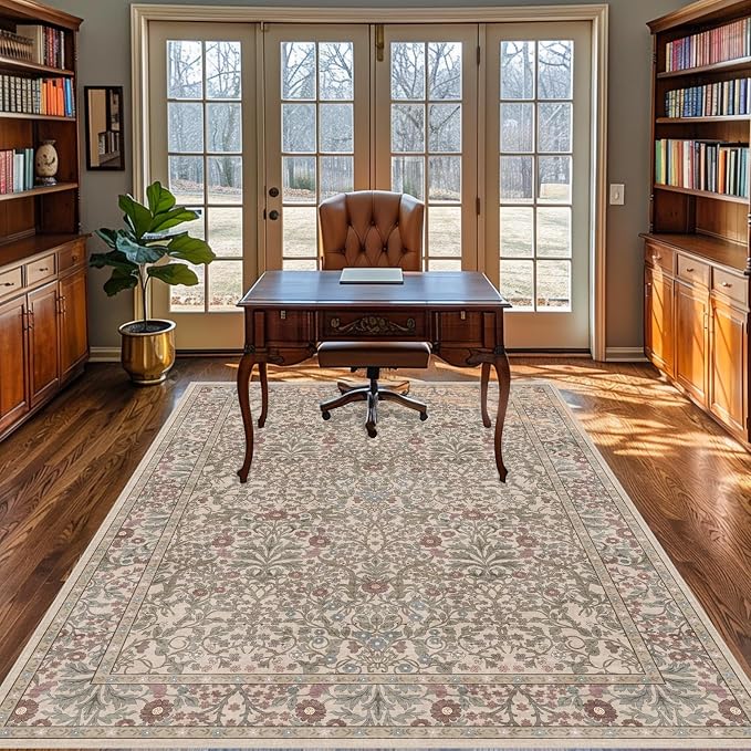 4x6 Area Rug for Bedroom Beside Rug, Laundry Room, Washable Non-Slip Low Pile - Image 4