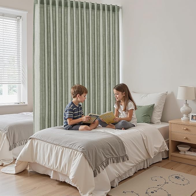 Extra Wide 100x96 Inch Linen Curtains - Image 8