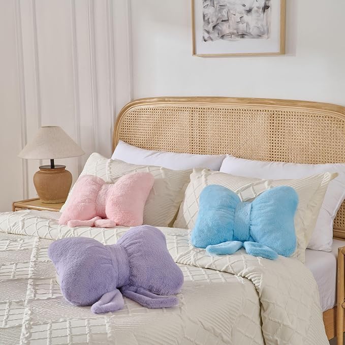 Bow Pillow Throw Pillows Butterfly Shaped Decorative Cute Pillows - Image 6