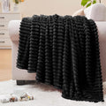 BEDELITE Fleece Throw Blanket for Couch – 3D Ribbed Jacquard Soft and Warm by BEDELITE