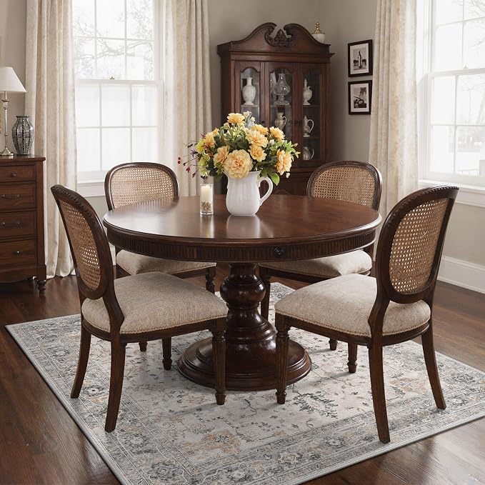 GENIMO 5x5 Area Rugs for Living Room, Machine Washable Rug, Non Slip Indoor - Image 2
