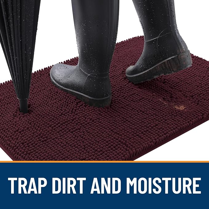 OLANLY Dog Door Mat for Muddy Paws 50x30, Absorbs Moisture and Dirt, Absorbent - Image 2