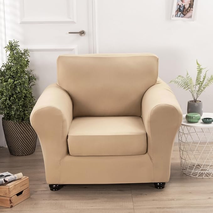 hyha Couch Covers, Chair/Sofa Covers, 2 Pieces, Armchair Slipcover, Separate - Image 8