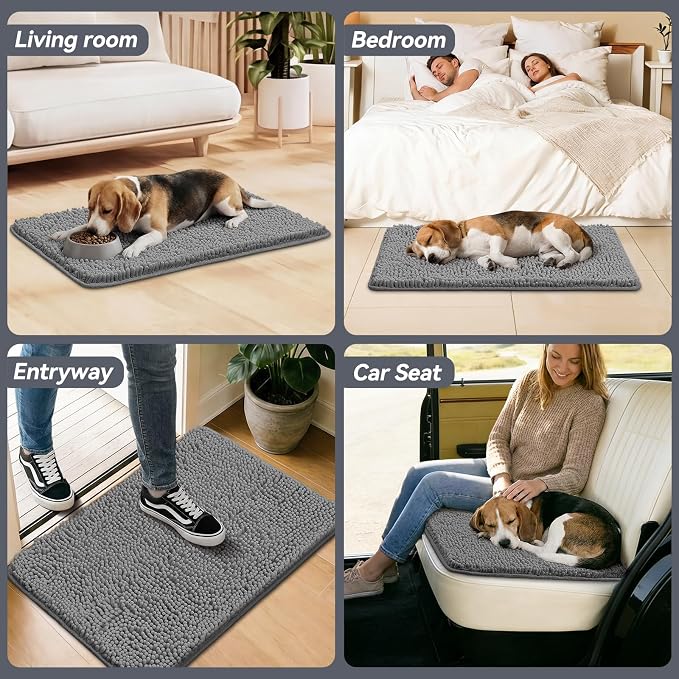 Bcoimo Super Absorbent Dog Door Mat, Pet Rugs - Image 6