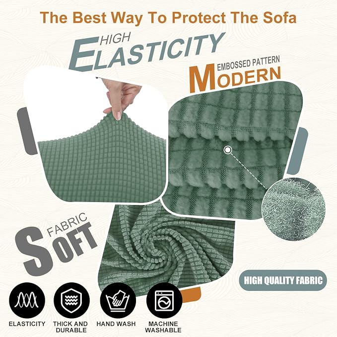 Stretch Couch Cover Washable Sofa Slipcover Furniture Protector - Image 6