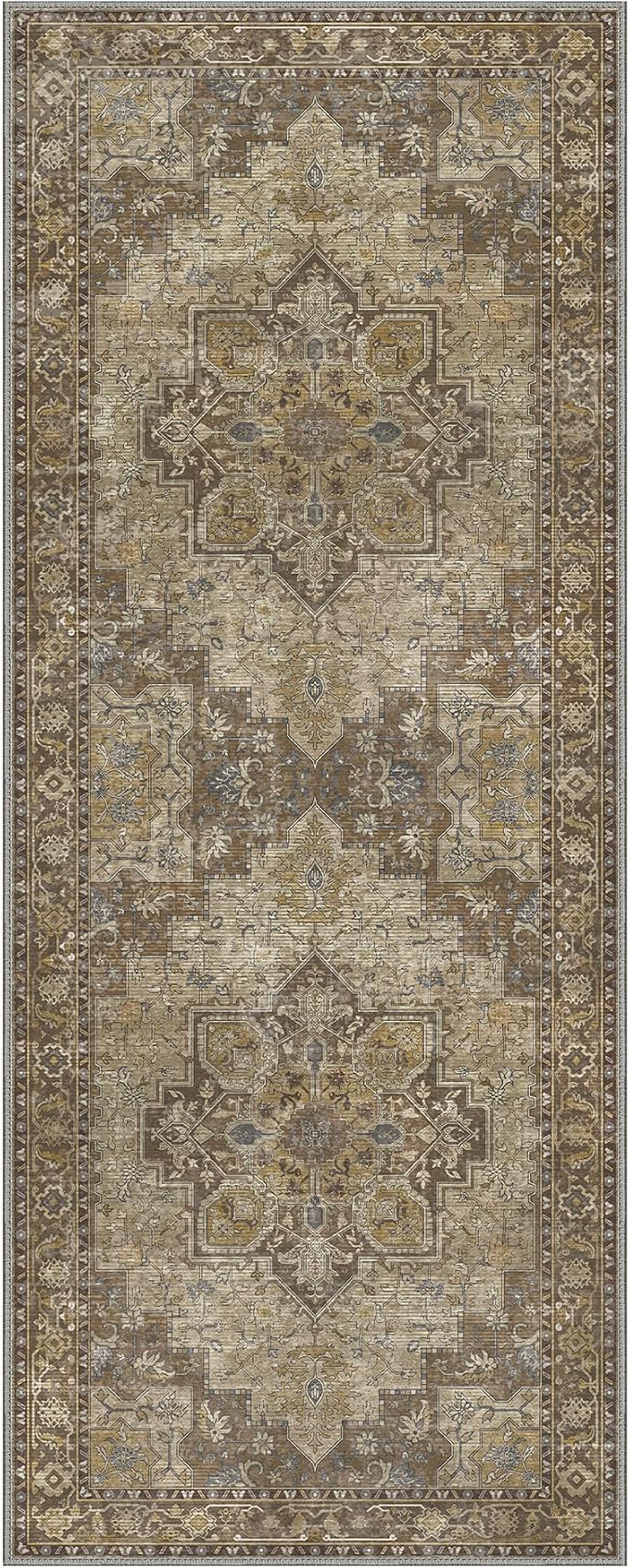 GENIMO 2x5 Runner Rugs for Hallway, Machine Washable Non Slip Vintage Retro Rugs - Image 8