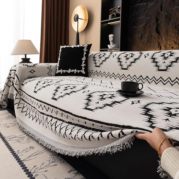VClife Boho Aztec Couch Cover Retro Couch Cover - Image 3