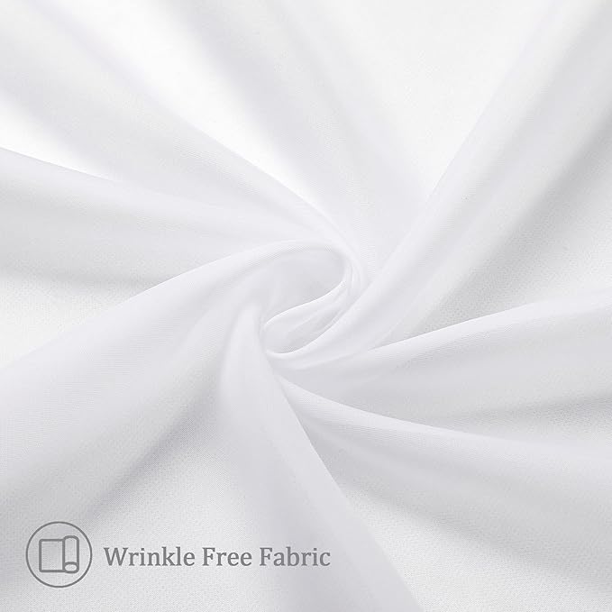Aiyufeng 2 Pack: Basic White Sheer Curtain Drapes - Image 8