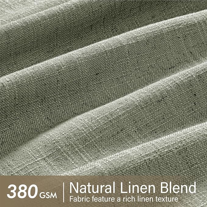 MIULEE Pinch Pleated Thick Linen Curtains 90 Inches Long 2 Panels - Image 4