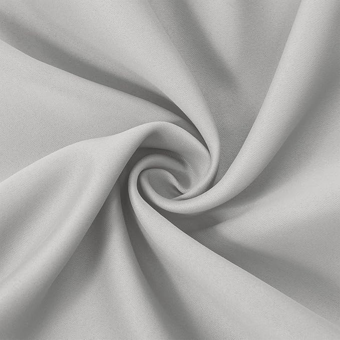 LEMOMO Blackout Curtains 52 x 108 inch/Light Grey Curtains Set of 2 - Image 5