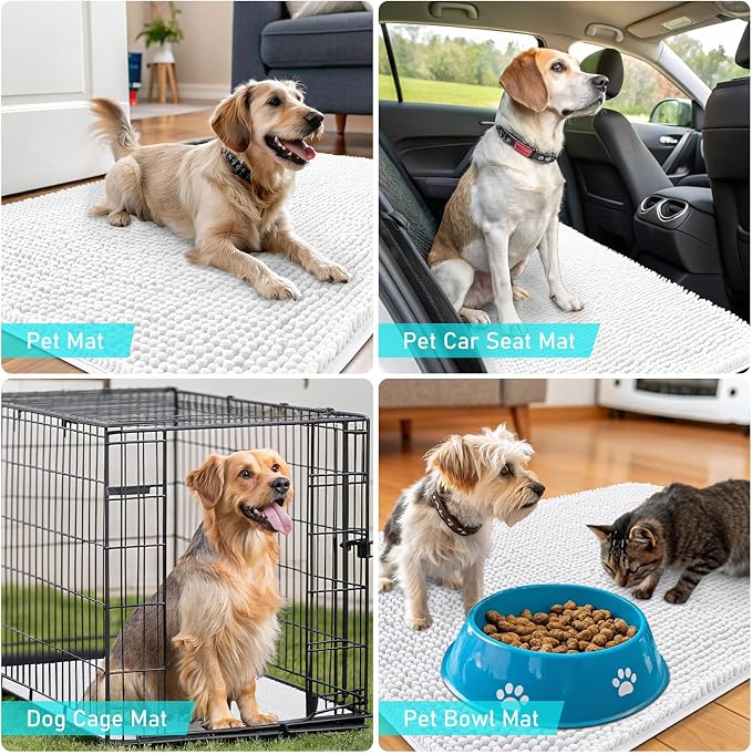 OLANLY Dog Door Mat for Muddy Paws 54x24, Absorbs Moisture and Dirt, Absorbent - Image 7
