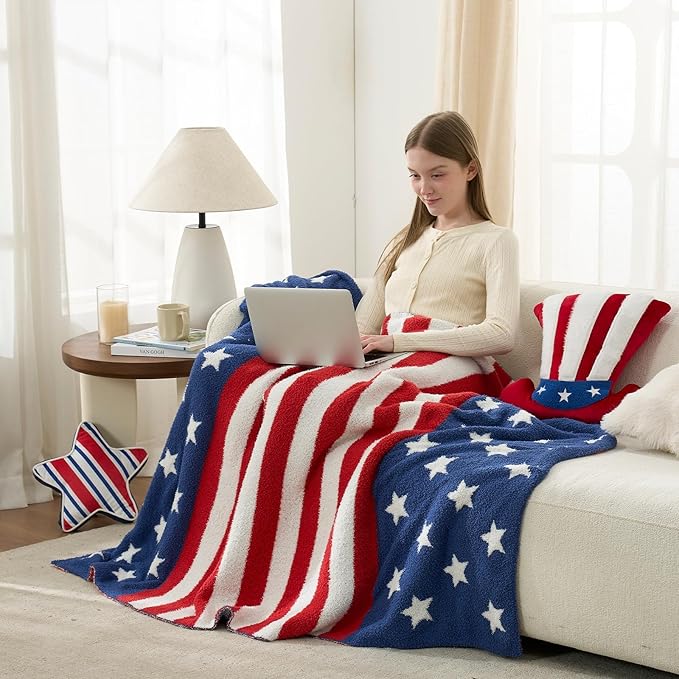 Snuggle Sac American Star Patriotic Throw Blanket - Image 2
