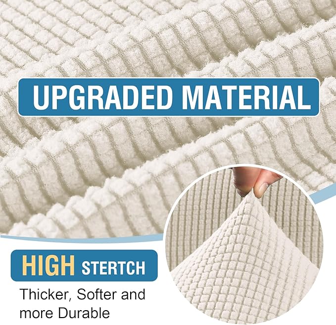 H.VERSAILTEX Sectional Couch Covers 8 Pieces Stretch Sofa Covers - Image 4