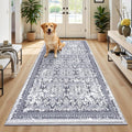Vaukki Hallway Runner Rug, Vintage Shaggy Soft Laundry Rug Runner, Non Slip by Vaukki