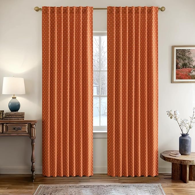 MIULEE Decorative Back Tab Linen Curtains - Image 2
