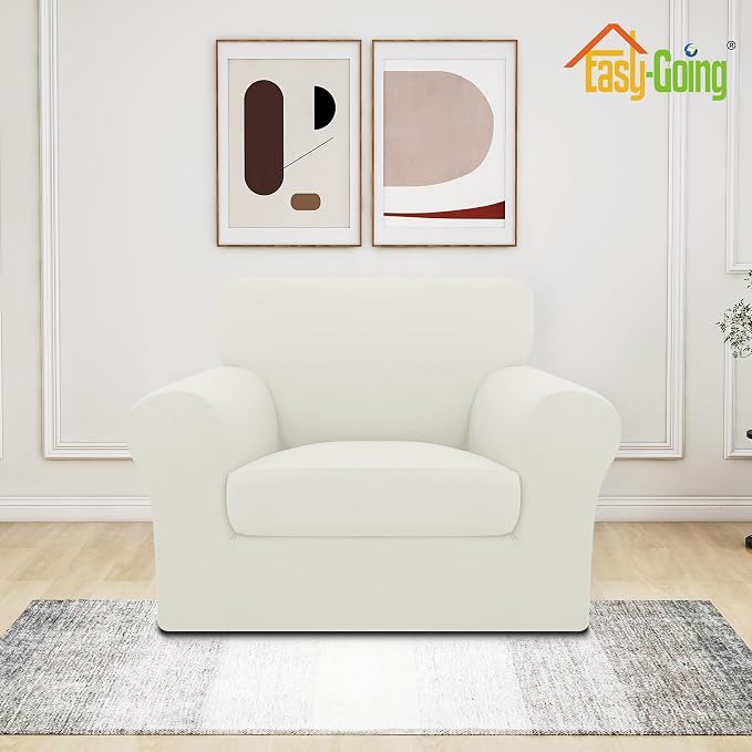 Easy-Going 3 Pieces Stretch Chair Cover Washable Chair Slipcover Set - Image 2