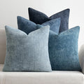 MIULEE Pack of 4 Couch Throw Pillow Covers 16x16 Inch Neutral Blue Soft by MIULEE